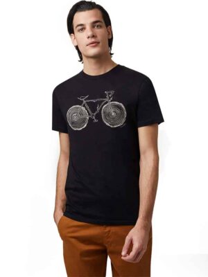 Elm férfi biciklis póló - fekete színben