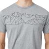 Geo Mountain szürke férfi biopamut póló - közeli - TenTree