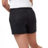 Tentree Instow tencel női rövidnadrág fekete modell hátulról