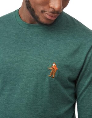 jetis férfi hosszú ujjú póló zöld közeli hímzett logo