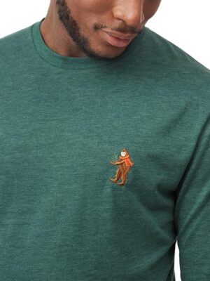 jetis férfi hosszú ujjú póló zöld közeli hímzett logo