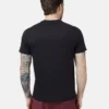 InMotion férfi póló fekete színben, modellen, hátulról
