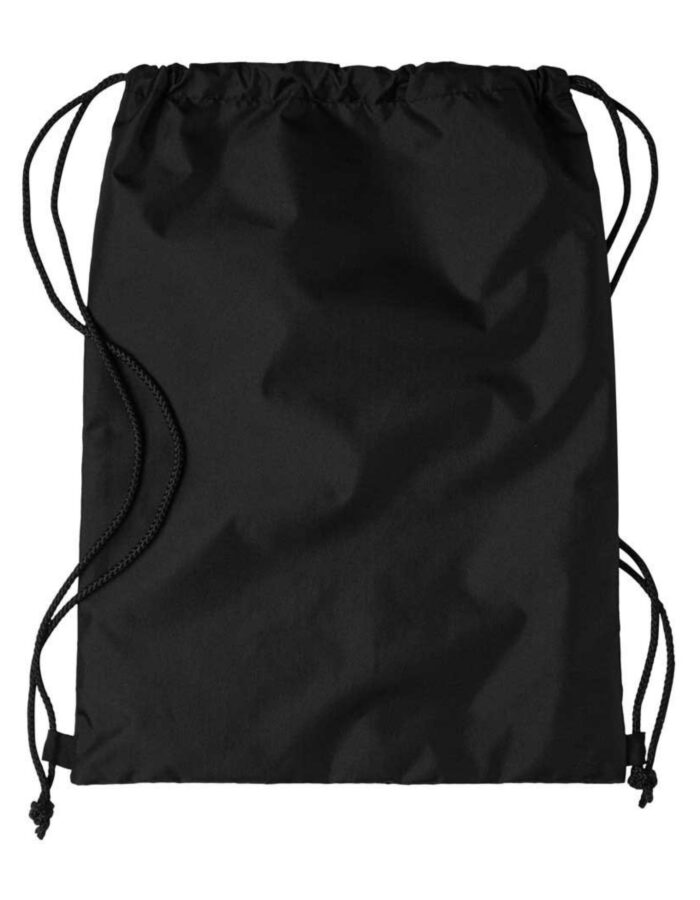 BM Tornazsák fekete színben, fényvisszaverő logóval - hátulról