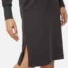 Black Womens Organic Cotton Pullover Dress TCW4526 0164 3 - EcoWear.hu
