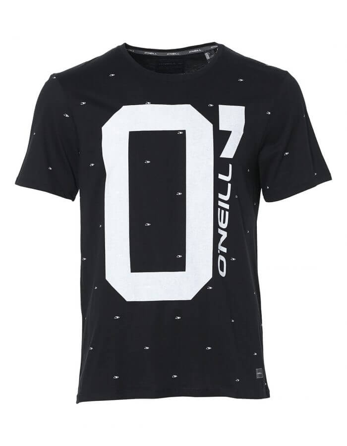 Oneill O fekete biopamut póló előröl
